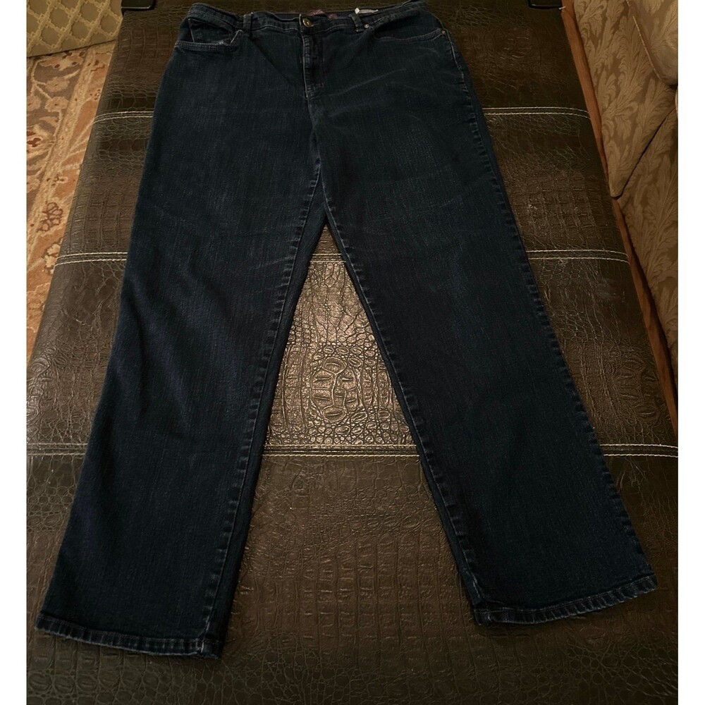 Gloria Vanderbilt AMANDA Denim Stretch Jeans Rhinestone Back Pockets 16